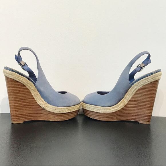 Mark James by Badgley Mischka Magnolia Wedge Platform Sandal Heels Suede Leather - Picture 13 of 16